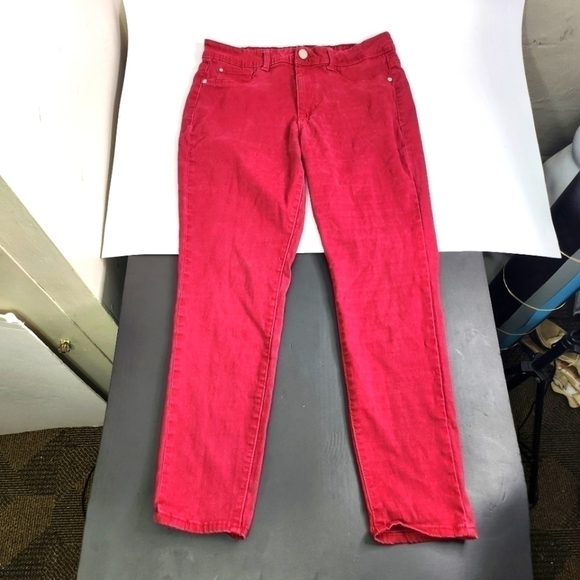Jordache Super Skinny Jeans Burgundy Women's Size 12 - Picture 1 of 11